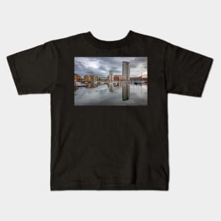 Swansea Marina, Swansea, Wales Kids T-Shirt